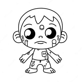 Pagina Para Colorir De Zumbi Chibi Fofo 60607-50275