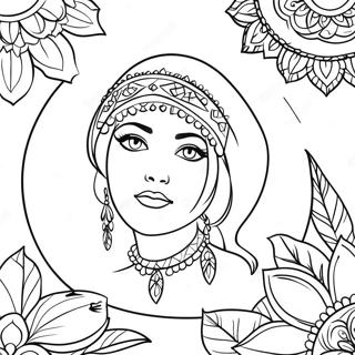 Pagina Para Colorir Da Lua Boho 60646-50306