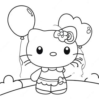 Pagina Para Colorir Da Hello Kitty Com Baloes 6065-4845