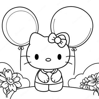 Pagina Para Colorir Da Hello Kitty Com Baloes 6065-4846