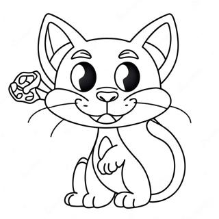 Pagina Para Colorir Do Siren Head Assustador Com O Gato Cartoon 60667-50327