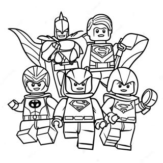 Pagina Para Colorir Da Liga Da Justica Em Lego 60716-50362