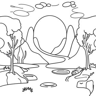 Pagina Para Colorir Da Paisagem De Fantasia Sublime 60727-50369