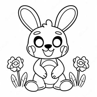 Pagina Para Colorir Do Spring Bonnie Fofo Com Flores 6075-4853