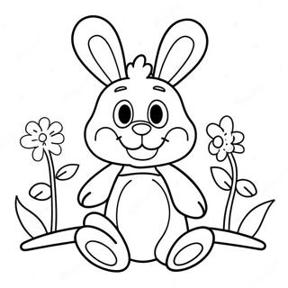 Pagina Para Colorir Do Spring Bonnie Fofo Com Flores 6075-4854