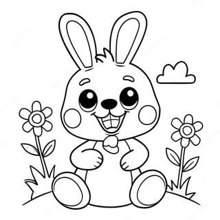 Pagina Para Colorir Do Spring Bonnie Fofo Com Flores 6075-4855