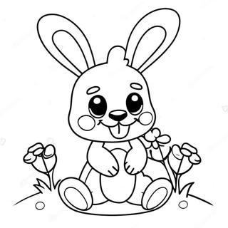 Pagina Para Colorir Do Spring Bonnie Fofo Com Flores 6075-4856