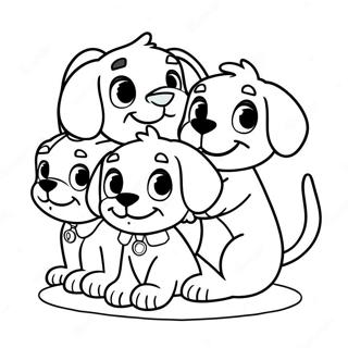 Pagina Para Colorir Adoraveis Pound Puppies Brincando Juntos 60787-50423