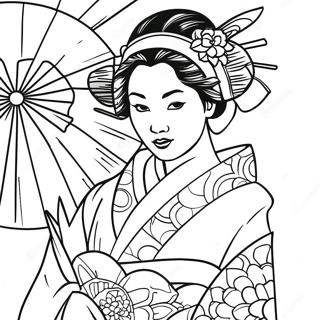 Pagina Para Colorir Da Geisha 60846-50468