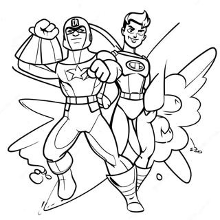 Pagina Para Colorir Do Capitao Man E Kid Danger 60876-50484