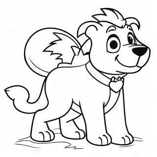 Pagina Para Colorir Do Personagem Underdog Corajoso 60937-50532