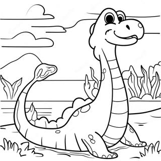 Pagina Para Colorir Do Amigavel Monstro Do Lago Ness 61007-50590