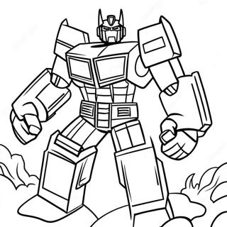 Pagina Para Colorir Do Optimus Prime Em Batalha 61037-50615