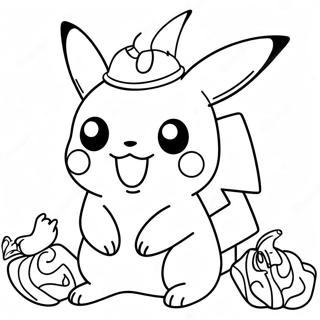 Pikachu De Halloween Páginas Para Colorir