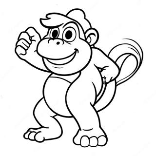 Dixie Kong Páginas Para Colorir