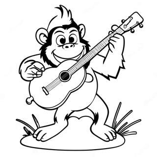 Pagina Para Colorir Dixie Kong Tocando Banjo 61197-50745