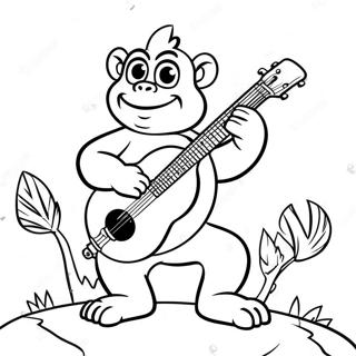 Pagina Para Colorir Dixie Kong Tocando Banjo 61197-50747