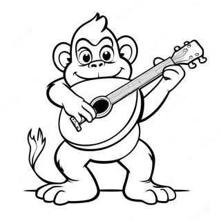 Pagina Para Colorir Dixie Kong Tocando Banjo 61197-50748