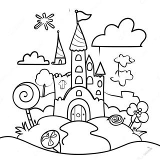 Pagina Para Colorir Castelo Colorido De Candyland 61207-50754