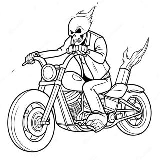 Pagina Para Colorir Do Motoqueiro Fantasma Na Motocicleta 6125-4893