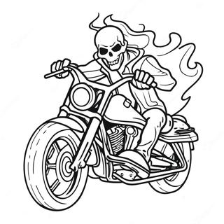 Pagina Para Colorir Do Motoqueiro Fantasma Na Motocicleta 6125-4896