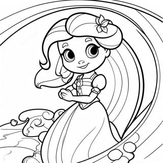 Pagina Para Colorir Encantadora Rapunzel 61327-50853