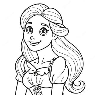 Pagina Para Colorir Encantadora Rapunzel 61327-50854