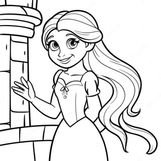 Pagina Para Colorir Encantadora Rapunzel 61327-50855