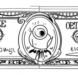 Pagina Para Colorir De Nota De Dolar Fofa Com Olhos 61357-50873