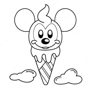 Pagina Para Colorir De Cone De Sorvete Do Mickey Mouse 61416-50914