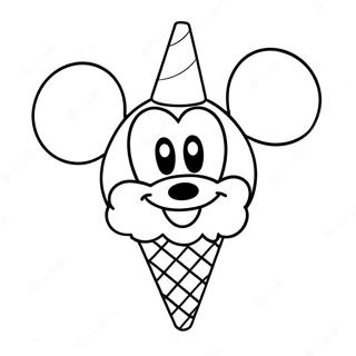 Pagina Para Colorir De Cone De Sorvete Do Mickey Mouse 61416-50915