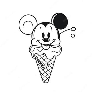 Pagina Para Colorir De Cone De Sorvete Do Mickey Mouse 61416-50916