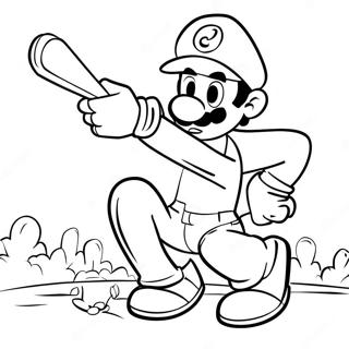 Pagina Para Colorir Do Luigi Balancando Um Taco De Golfe 61437-50930