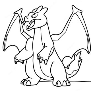 Pagina Para Colorir Do Charizard Gigantamax Flamejante 61447-50940