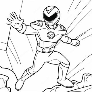 Pagina Para Colorir Do Ranger Vermelho Dos Beast Morphers Em Acao 61457-50954