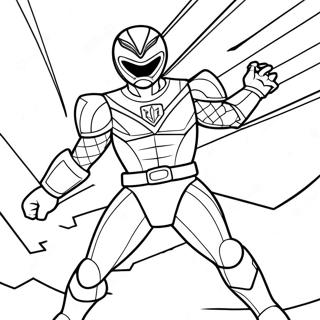 Pagina Para Colorir Do Ranger Vermelho Dos Beast Morphers Em Acao 61457-50956