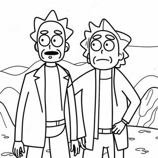 Pagina Para Colorir Da Aventura Do Rick E Morty 61467-50957