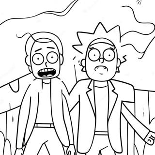 Pagina Para Colorir Da Aventura Do Rick E Morty 61467-50959