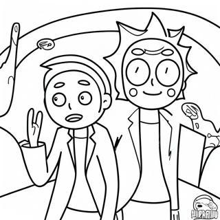 Pagina Para Colorir Da Aventura Do Rick E Morty 61467-50960