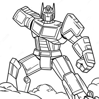 Optimus Prime Em Batalha Pagina Para Colorir 61507-51003