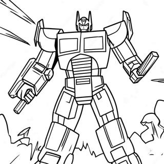 Optimus Prime Em Batalha Pagina Para Colorir 61507-51004