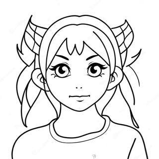 Pagina Para Colorir Garota Demonio Anime 61536-51022