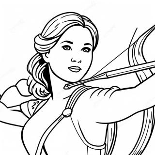 Corajosa Katniss Everdeen Em Acao Pagina Para Colorir 61637-51094