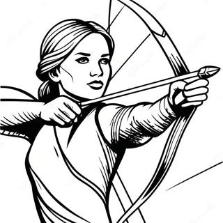 Corajosa Katniss Everdeen Em Acao Pagina Para Colorir 61637-51095