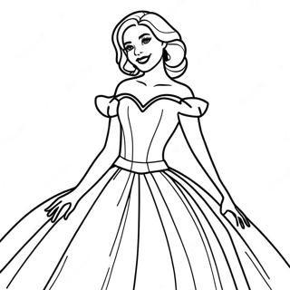 Pagina Para Colorir Da Lana Verde Em Vestido Elegante 61657-51107