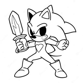 Pagina Para Colorir Do Excalibur Sonic Em Acao 61717-51159