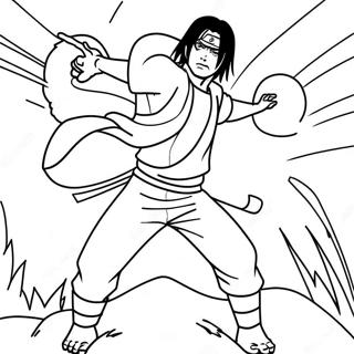 Pagina Para Colorir Do Itachi Naruto Em Batalha 61727-51162