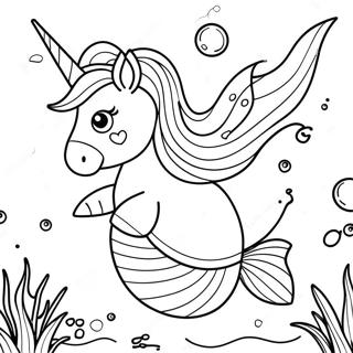 Pagina Para Colorir De Sereia Unicornio Brilhante Subaquatica 6175-4933