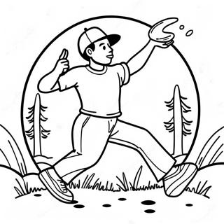 Pagina Para Colorir De Jogador De Disc Golf Lancando Disco 61817-51239