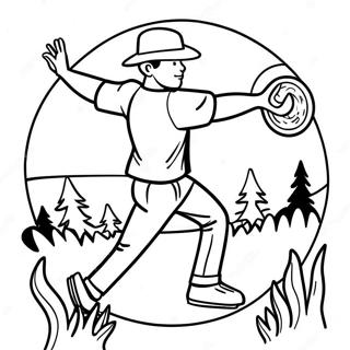 Pagina Para Colorir De Jogador De Disc Golf Lancando Disco 61817-51240